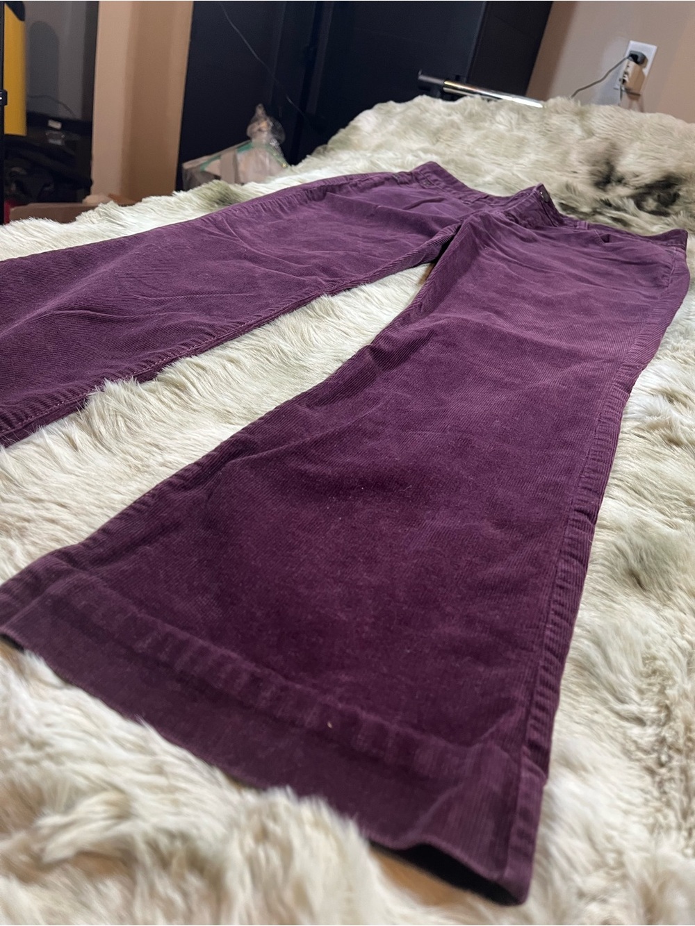 Talbots Signature Boot Purple Corduroy Bottoms - Petite